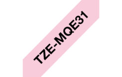 Brother TZEMQE31 labelprinter-tape Zwart op roze TZe - Afbeelding 2