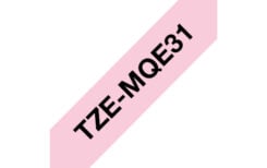 Brother TZEMQE31 labelprinter-tape Zwart op roze TZe
