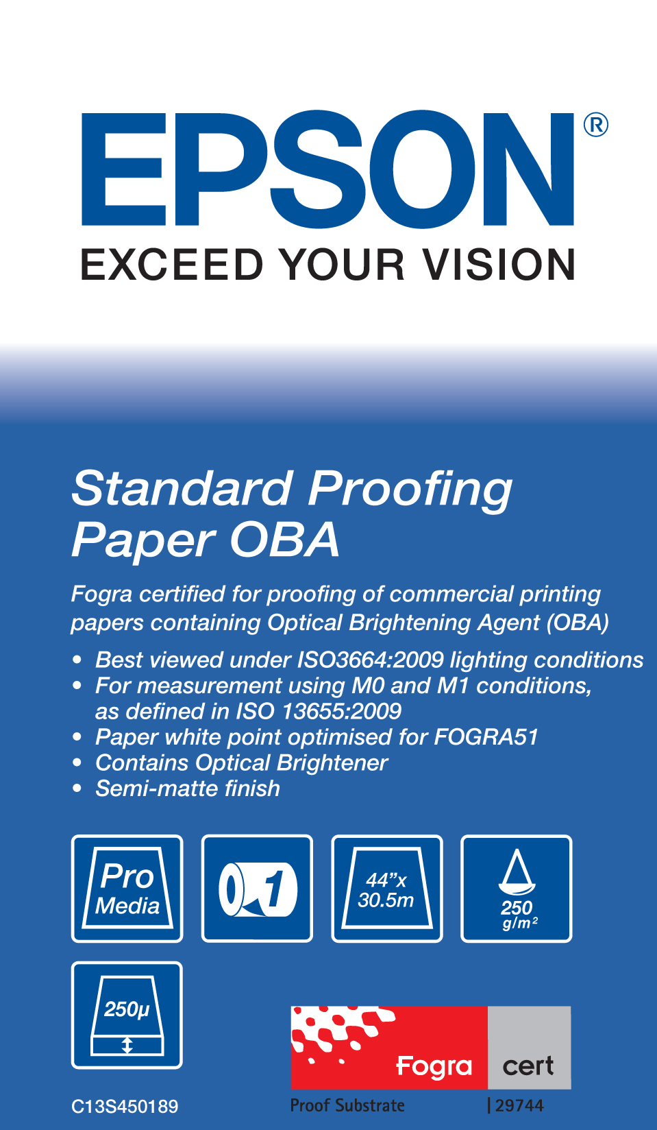 Epson Standard Proofing Paper OBA 44" x 30.5 m - Afbeelding 2