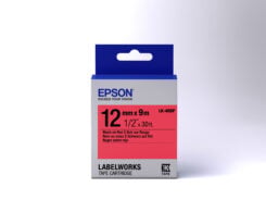 Epson Pastel Tape- LK-4RBP Pastel Blk/Red 12/9 - Afbeelding 3