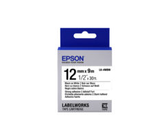 Epson Strong Adhesive Tape - LK-4WBW Strng adh Blk/Wht 12/9 - Afbeelding 2