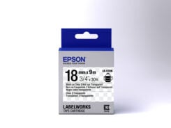 Epson Transparent Tape - LK-5TBN Clear Blk/Clear 18/9 - Afbeelding 3