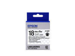 Epson Transparent Tape - LK-5TBN Clear Blk/Clear 18/9