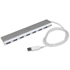 StarTech.com 7-Port USB Hub, USB A naar 7x USB-A Poorten, USB 5Gbps, Bus of Self-Powered, Compacte USB 3.0 Laptop Hub met Voeding - Afbeelding 2