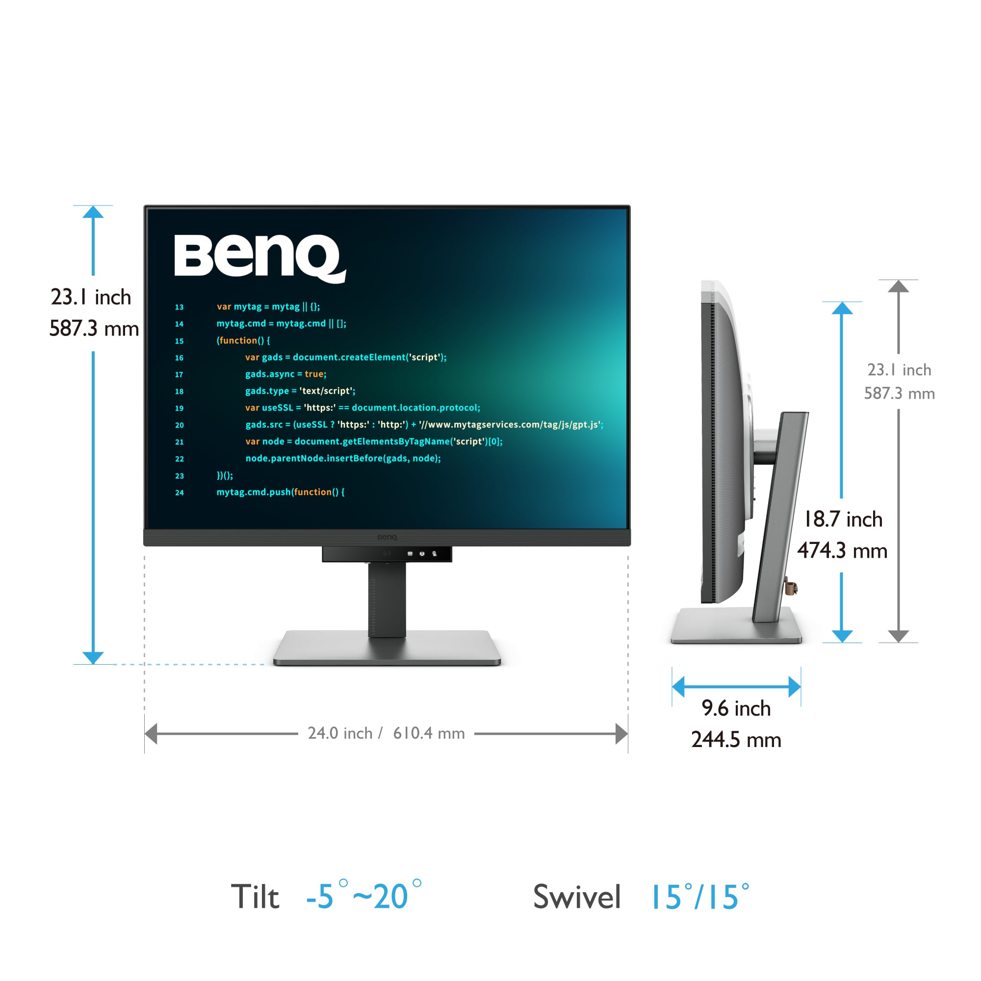 BenQ RD280U computer monitor 71,6 cm (28.2") 3840 x 2560 Pixels 4K Ultra HD Zwart - Afbeelding 6