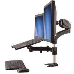 StarTech.com Monitor arm met laptop standaard- volledig verstelbaar - scharnierend