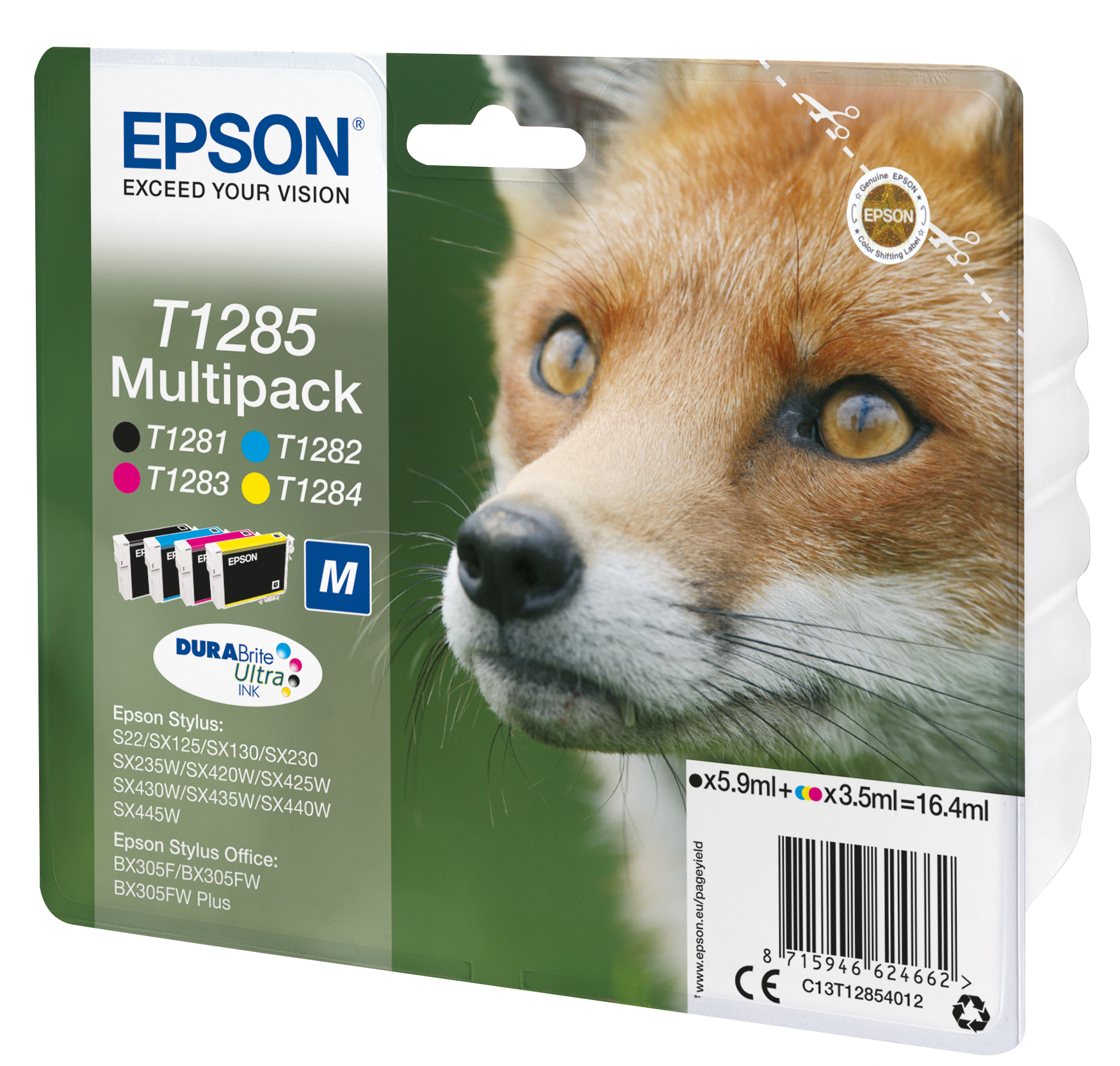 Epson Fox T1285 Vos DURABrite Ultra multipack vierkleureninkt - Afbeelding 6