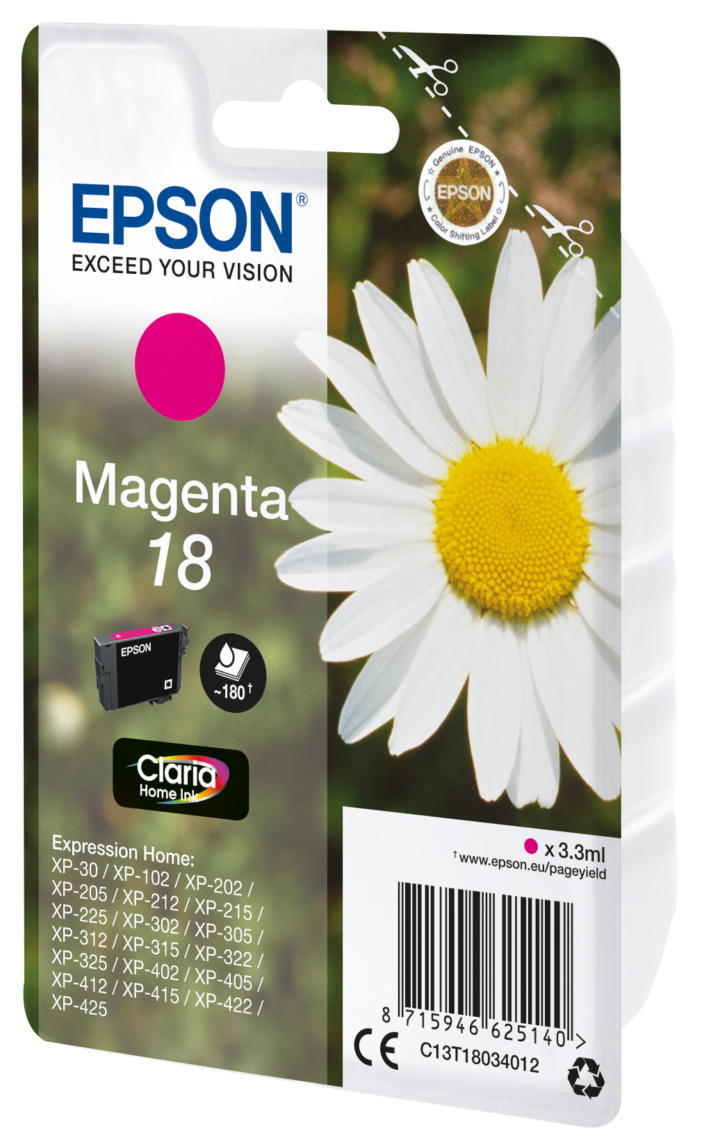 Epson Daisy 18 Madeliefje Claria Home afzonderlijke magenta inkt - Afbeelding 2