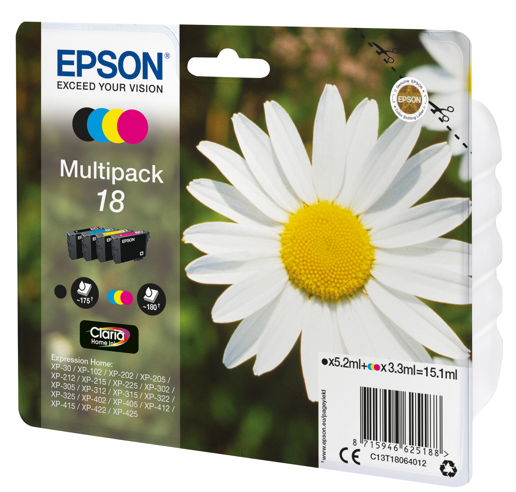 Epson Daisy 18 Madeliefje Claria Home multipack vierkleureninkt
