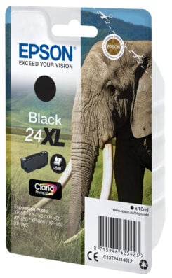 Epson Elephant 24XL Olifant Claria Photo HD afzonderlijke zwarte inkt - Afbeelding 2