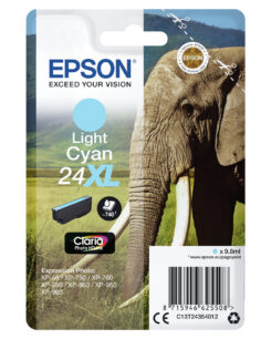 Epson Elephant 24XL Olifant Claria Photo HD afzonderlijke lichtcyaan inkt - Afbeelding 3