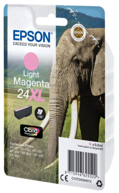 Epson Elephant 24XL Olifant Claria Photo HD afzonderlijke lichtmagenta inkt - Afbeelding 2