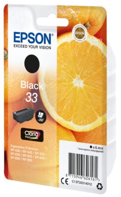Epson Oranges 33 Sinaasappelen Claria Premium afzonderlijke zwarte inkt
