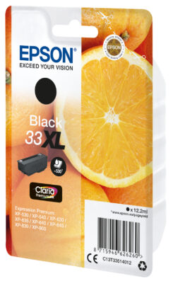 Epson Oranges 33XL Sinaasappelen Claria Premium afzonderlijke zwarte inkt