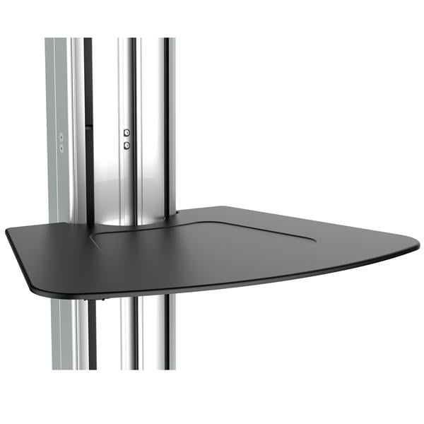 StarTech.com Verrijdbare TV Standaard - Mobiele TV Vloerstandaard voor 32-75" VESA Scherm (40kg) - TV Trolley met Plank - Universele TV Mount op Wielen - In hoogte verstelbaar - Afbeelding 3