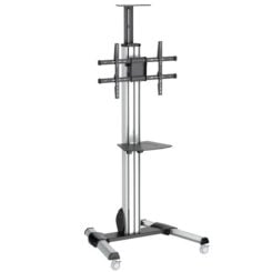 StarTech.com Verrijdbare TV Standaard - Mobiele TV Vloerstandaard voor 32-75" VESA Scherm (40kg) - TV Trolley met Plank - Universele TV Mount op Wielen - In hoogte verstelbaar - Afbeelding 2