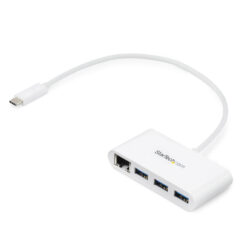 StarTech.com 3-poorts USB 3.0 Hub met Gigabit Ethernet - 5Gbps - USB-C - wit - Afbeelding 2