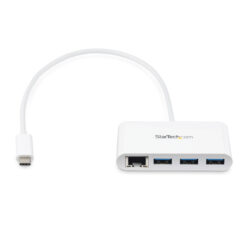 StarTech.com 3-poorts USB 3.0 Hub met Gigabit Ethernet - 5Gbps - USB-C - wit - Afbeelding 3