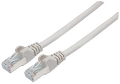 Intellinet Netwerk patchkabel, Cat6A, 5 m, grijs, koper, S/FTP, LSOH/LSZH, PVC, RJ45, vergulde contacten, snagless, booted, levenslange garantie
