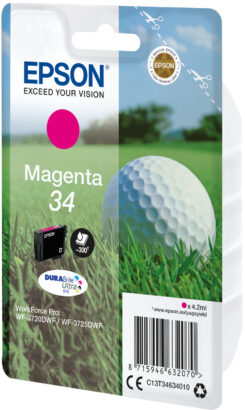 Epson Golf ball 34 Golfbal DURABrite Ultra afzonderlijke magenta inkt - Afbeelding 3