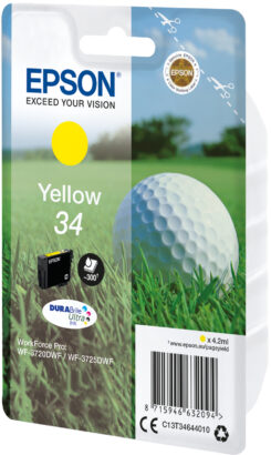 Epson Golf ball 34 Golfbal DURABrite Ultra afzonderlijke gele inkt - Afbeelding 6