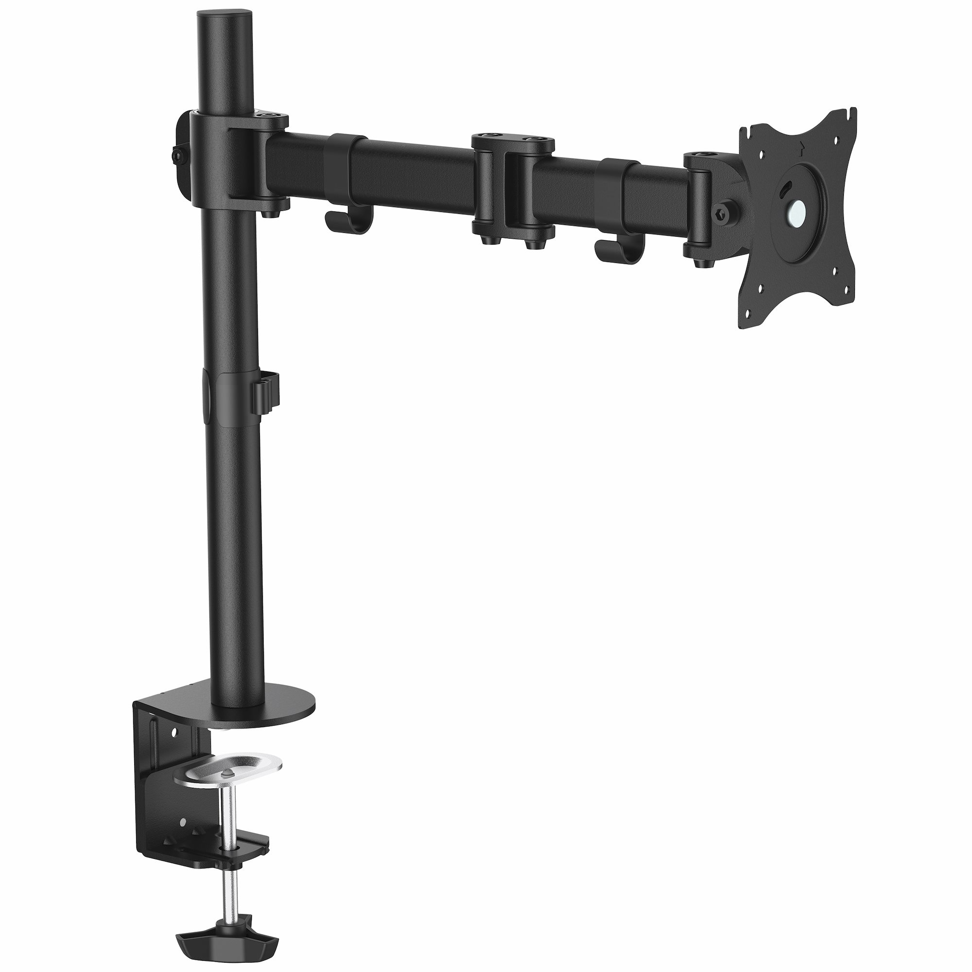 StarTech.com Monitor Arm voor VESA Scherm tot 34" (8kg), Scharnierende Monitorsteun met Verticale Arm voor Enkel Scherm, Verstelbare Hoogte, Ergonomische Monitor Beugel, Bureauklem/Doorvoortule - Afbeelding 2
