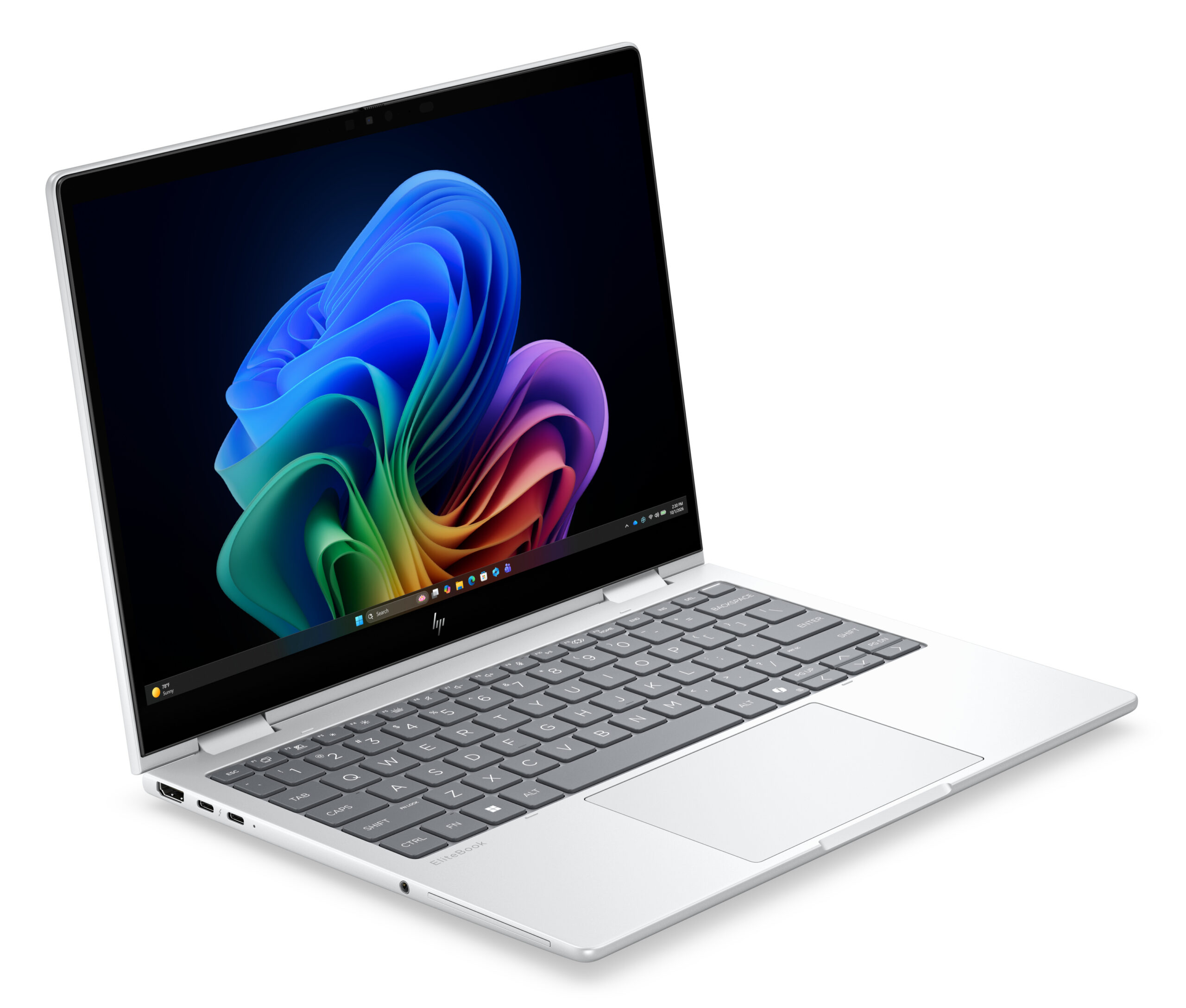 HP EliteBook 8 Flip G2i Next Gen AI Copilot+ PC Intel Core Ultra 7 355 Laptop 33,8 cm (13.3") Touchscreen WUXGA 32 GB LPDDR5x-SDRAM 512 GB SSD Wi-Fi 7 (802.11be) Windows 11 Pro Zilver - Afbeelding 3