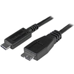 StarTech.com 50cm USB-C naar Micro USB-B Kabel, USB 10Gbps, 3A, Type C naar Micro-B Data Transfer Kabel