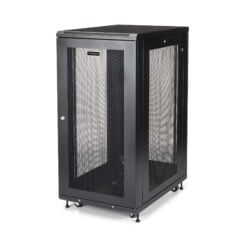 StarTech.com 24U Enterprise-Grade Server Rack Cabinet Kit, 19in Vergrendelbare 4-Post Patchkast met Schap en Kabelbeheer, 75cm Montagediepte, 450kg Draagkracht