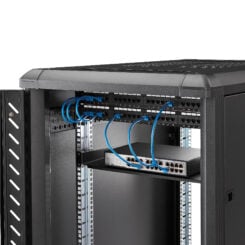 StarTech.com 1U Server Rack Schap - Universele Rackmonteerbare Vrijhangende Plank voor 19" Netwerk Rack - Shelf uit Heavy Duty Staal - Capaciteit 20kg - 25cm Diep - Zwart - Afbeelding 3