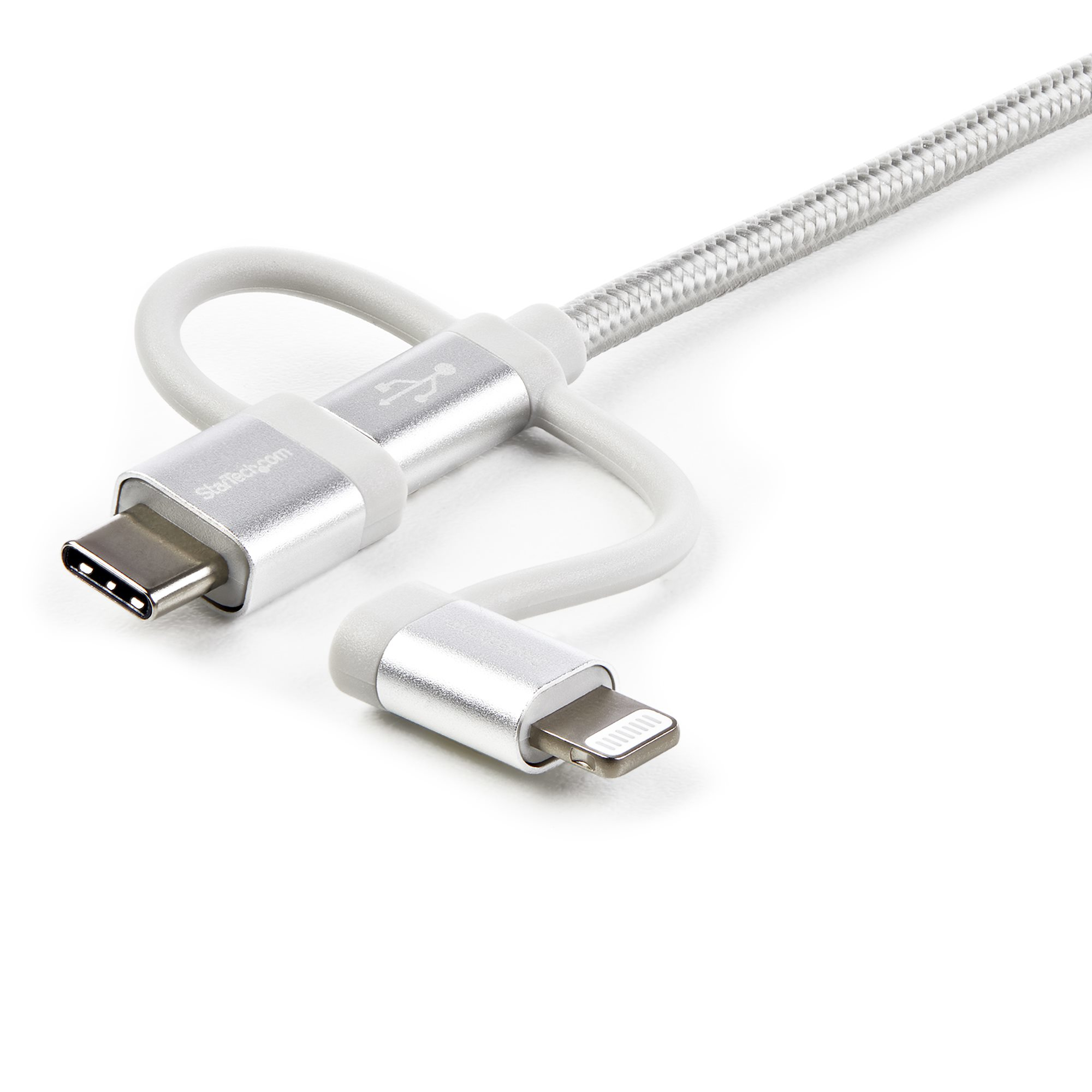 StarTech.com USB oplaadkabel - USB naar Lightning / USB-C / Micro-B - gevlochten - 1 m - Afbeelding 5