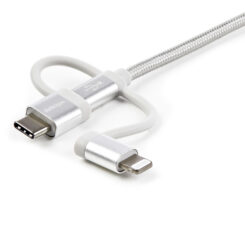 StarTech.com USB oplaadkabel - USB naar Lightning / USB-C / Micro-B - gevlochten - 1 m - Afbeelding 5
