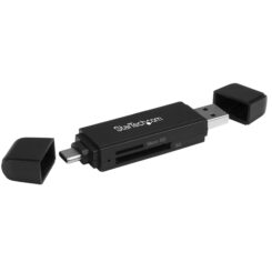 StarTech.com USB C en USB 3.0 SD kaartlezer, USB geheugenkaartlezer, SD, microSD, MMC, UHS-I, USB-C & USB-A kaartadapter - Werkt met elk besturingssysteem - Afbeelding 3