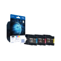 Brother LC1280XLRBWBP inktcartridge 3 stuk(s) Origineel Cyaan, Magenta, Geel