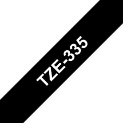 Brother TZE-335 labelprinter-tape Wit op zwart TZ