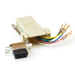 ACT Mountable Heavy Duty Adapter RJ-45 female naar 09 polig D-Sub male