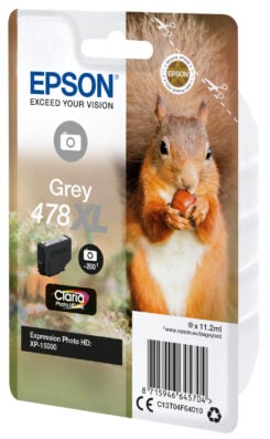 Epson Squirrel 478XL Eekhoorn Claria Photo HD afzonderlijke grijze inkt - Afbeelding 3