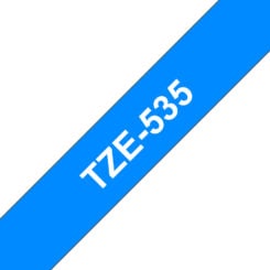 Brother TZE-535 labelprinter-tape Wit op blauw - Afbeelding 2