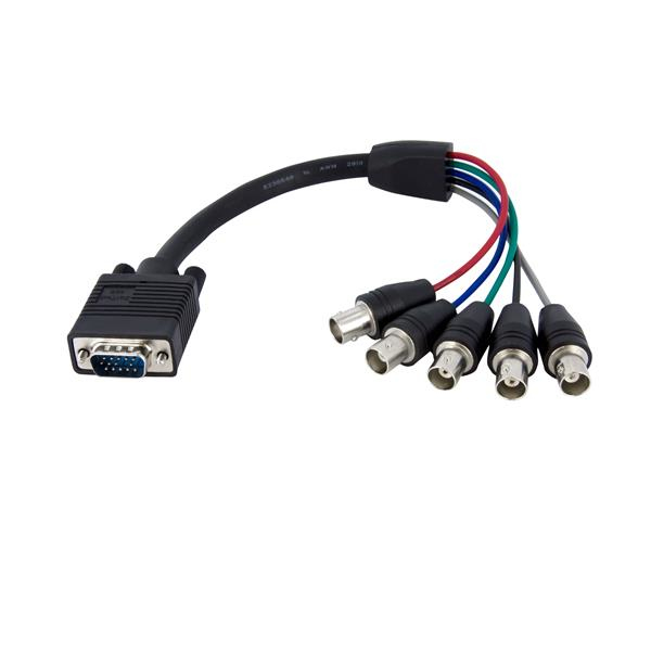 StarTech.com 30 cm Coax HD15 VGA-naar-5 BNC RGBHV-monitorkabel - M/F