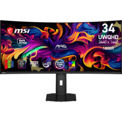 MSI MAG 341CQP QD-OLED X28 computer monitor 86,4 cm (34") 3440 x 1440 Pixels UltraWide Quad HD Zwart - Afbeelding 2
