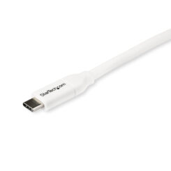 StarTech.com 2m USB-C Laadkabel, Fast Charge & Sync Type C Kabel, 100W (5A) PD, USB 2.0, USB-IF Gecertificeerd - Witte USB Oplaadkabel - Afbeelding 4