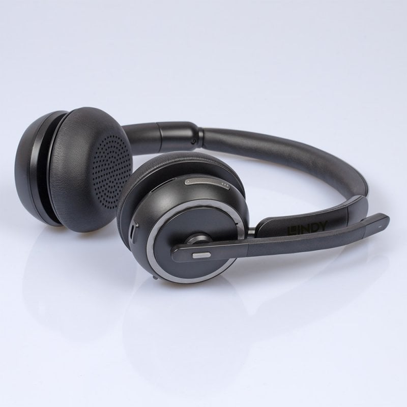 Lindy L118 Headset Draadloos Hoofdband Kantoor/callcenter USB Type-C Bluetooth Oplaadhouder Zwart - Afbeelding 5