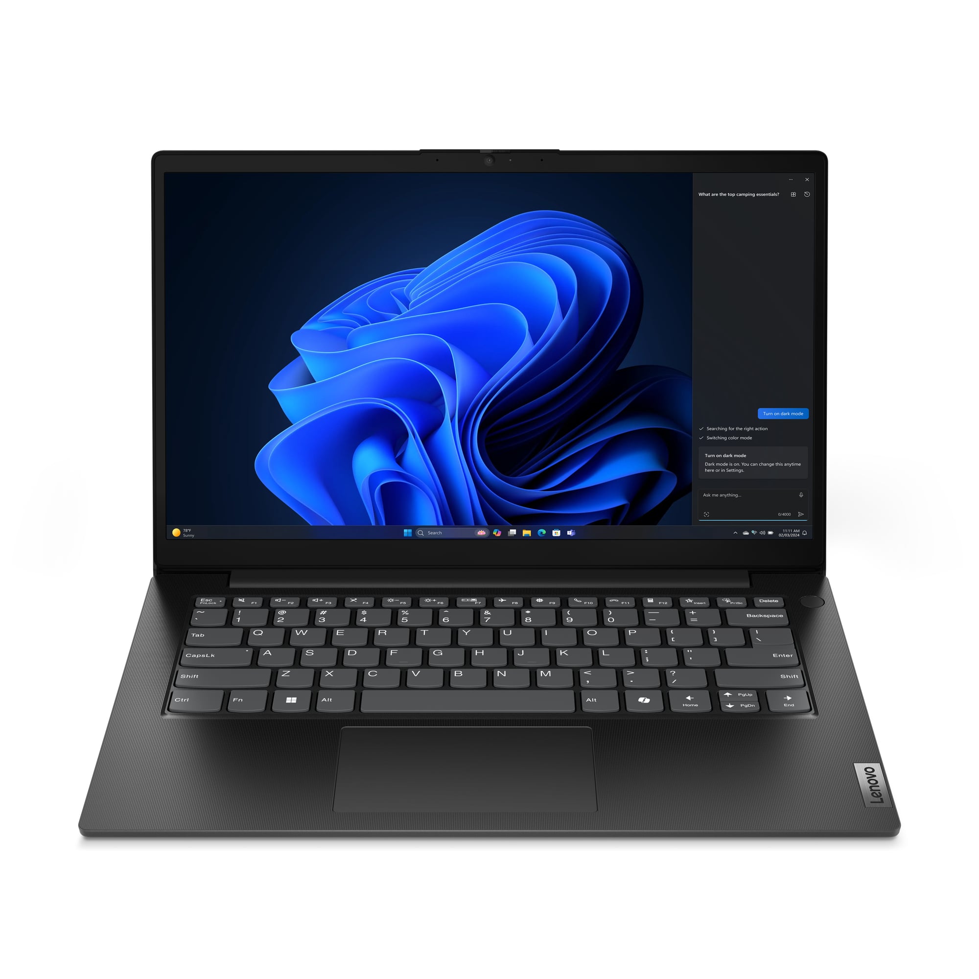 Lenovo V14 G5 IRL Intel Core 5 220U Laptop 35,6 cm (14") Full HD 16 GB DDR5-SDRAM 512 GB SSD Wi-Fi 6 (802.11ax) Windows 11 Pro Engels Zwart - Afbeelding 2