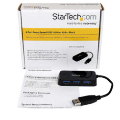 StarTech.com Draagbare 4-poorts SuperSpeed USB 3.0 hub - 5Gbps - zwart - Afbeelding 6