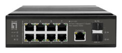 LevelOne IGP-1091 Managed L3 2.5G Ethernet (100/1000/2500) Power over Ethernet (PoE) Bureaublad-/wandmontage Zwart