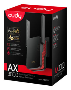 Cudy RE3000 netwerkextender Netwerkrepeater Zwart, Rood 10, 100, 1000 Mbit/s - Afbeelding 6