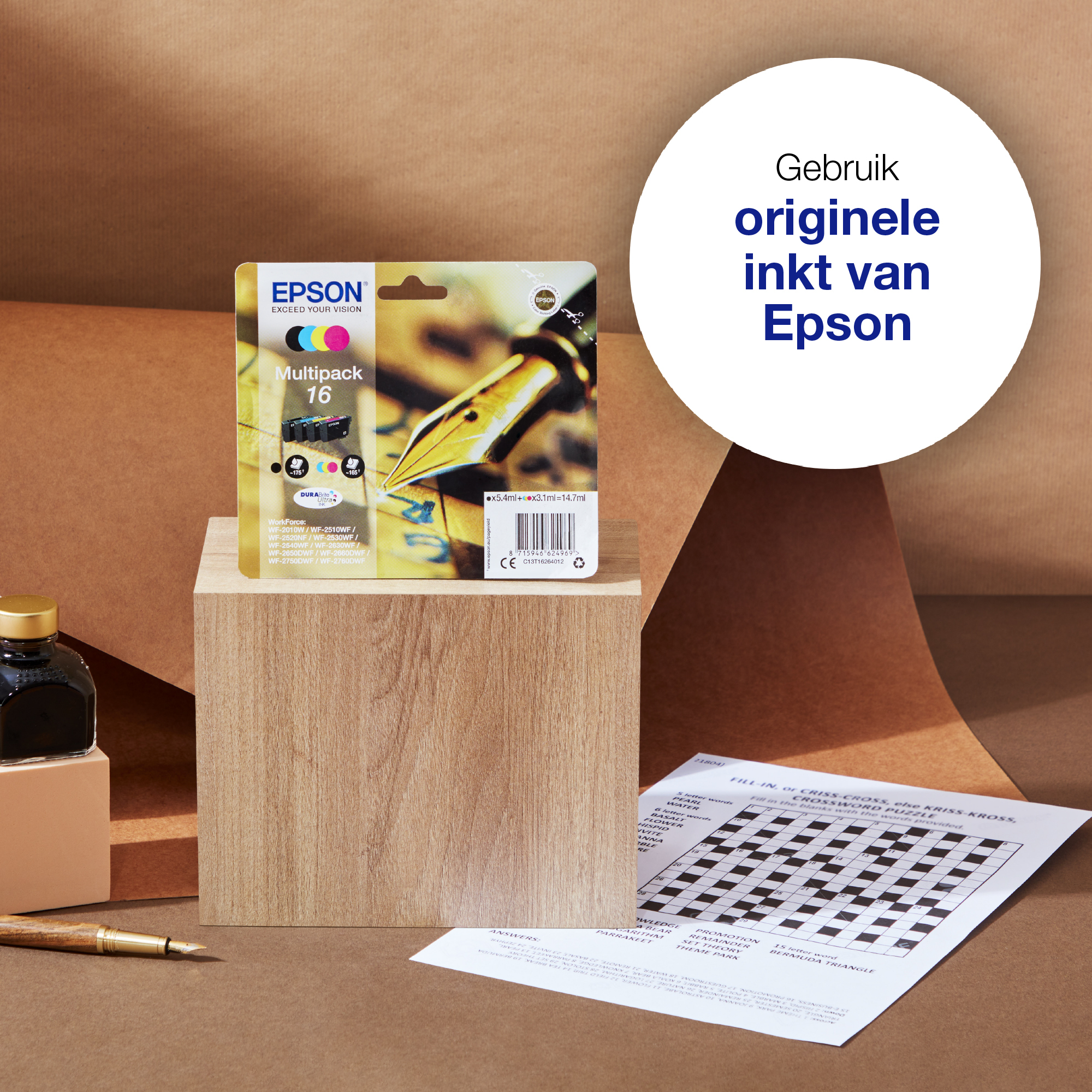 Epson Pen and crossword Singlepack Cyan 16 DURABrite Ultra Ink - Afbeelding 3