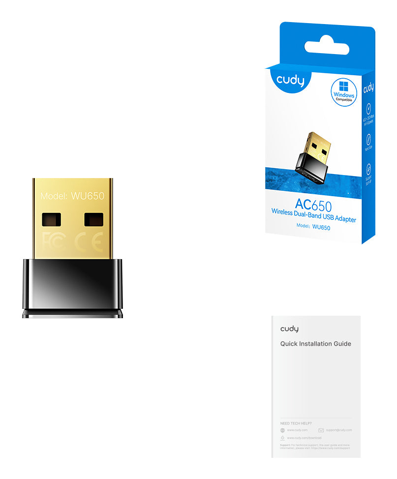 Cudy WU650 netwerkkaart WLAN 433 Mbit/s - Afbeelding 4