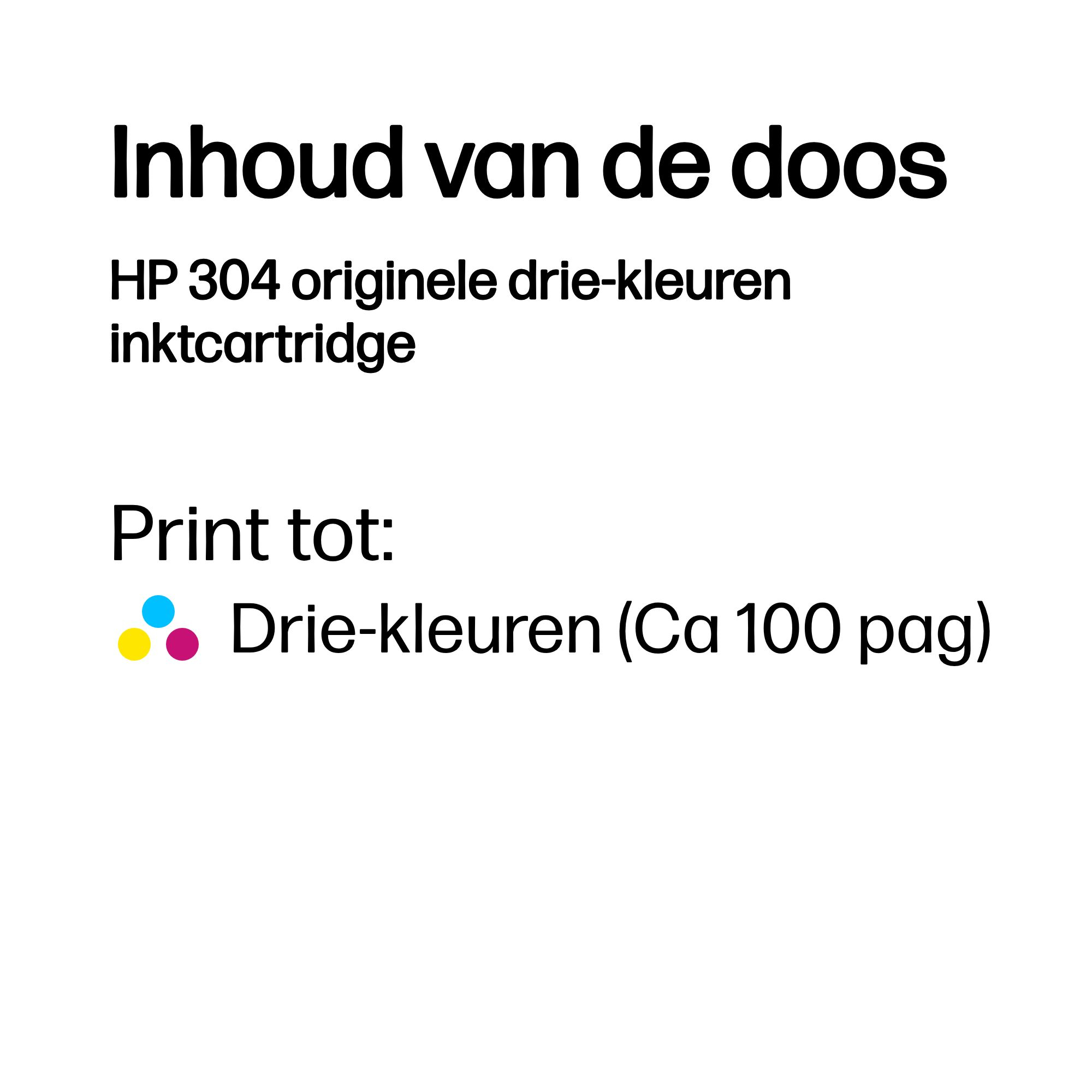 HP 304 originele drie-kleuren inktcartridge - Afbeelding 4