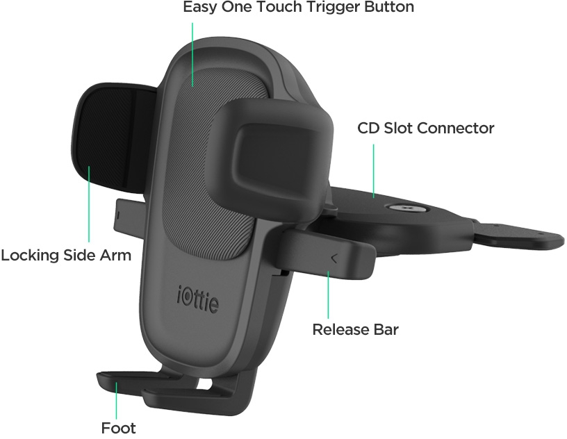 iOttie Easy One Touch 5 CD Slot Mount Black - Afbeelding 7